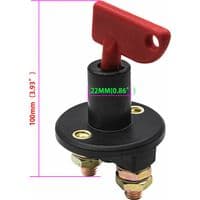 Bilbatteri afbryder, 12/24 V, 200 A maksimalt, afbryder