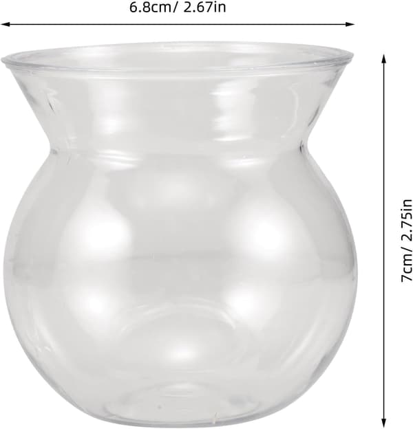 6-pack små blomkrukor transparenta 200ml PET -