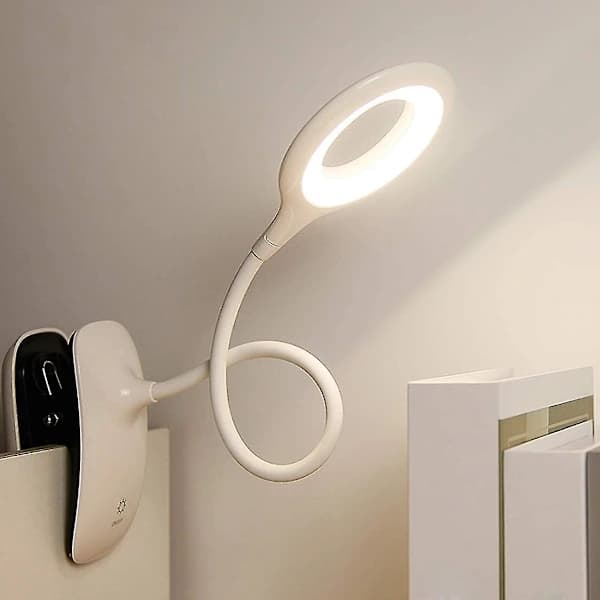 Dimbar LED-klemme på leselampe Øyebeskyttelse bordlampe