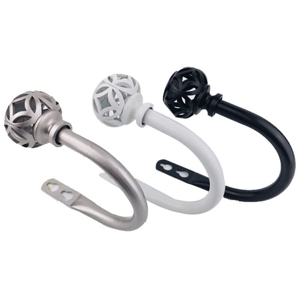 Package U-shaped Curtain Tiebacks Home Decor Multifunctional Wrought Iron Curtain Holders White