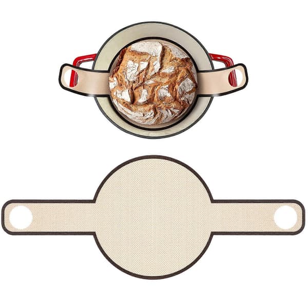 Fiberglass Baking Mat for Oven, Bread Proofing Mat with Long Handles, Reusable Baking Sheet Mat_tfrf