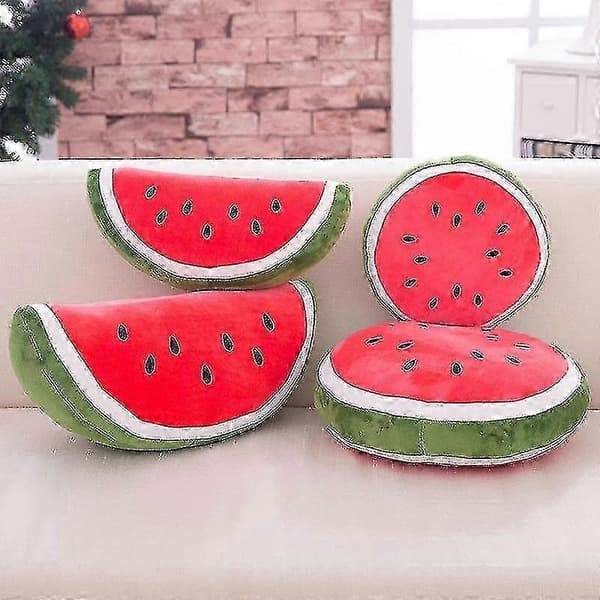 Vandmelon Pude Fluffy Vandmelon Plys Bløde Legetøj Gave 30cm