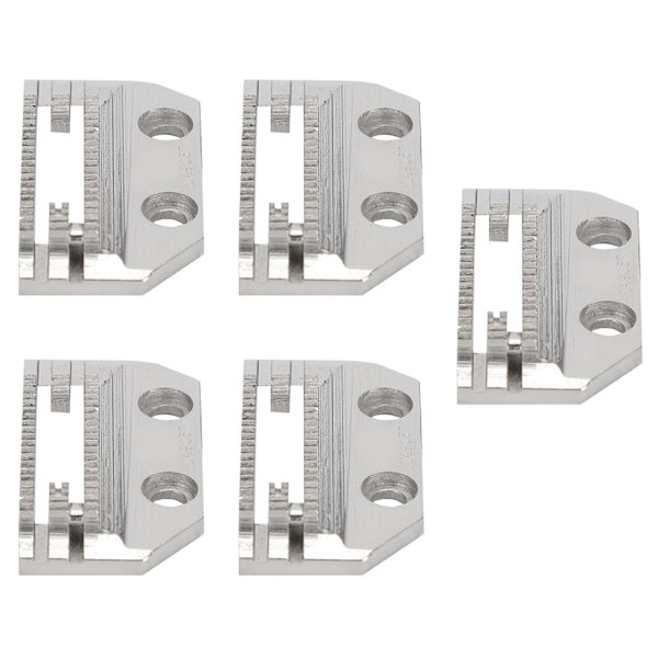 5 Pcs Sewing Machine Feed Dog Needle Plate Universal E-shaped Fine Teeth Double Row