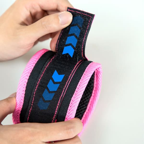 Dubbel D-ring ankelremset - Kabelmaskinfäste för benmuskelträning Rosa Pink