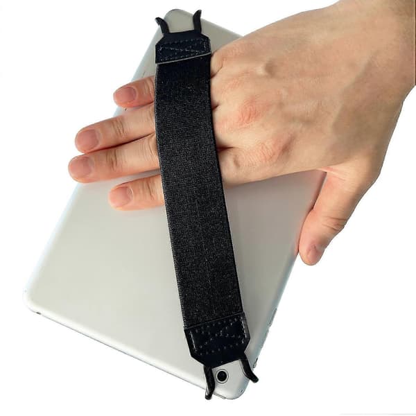 WUOJI Universal Tablet Hand Strap Holder, Handle with Elastic Band, Secure Portable for iPad/iP [DB] Gray One-size Gray One-size