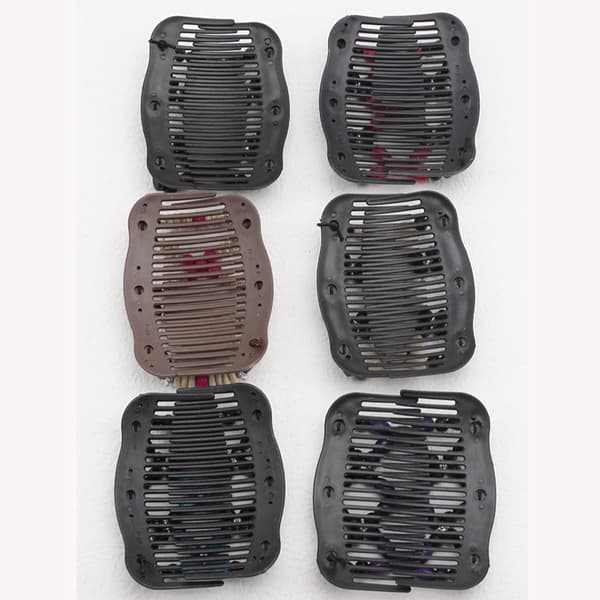 #6 st Kammar med Pärlor, Magiska Elastiska Hårclips, Stretchbara Kammar, Dubbla Clips, Hårspänne för Damer#