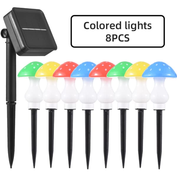 LED-aurinkosienilamput 8 tilaa IP65 värit puutarha
