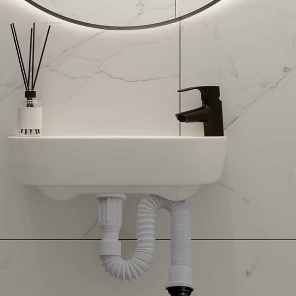 Space-saving flexible sink drain extendable 40-80cm