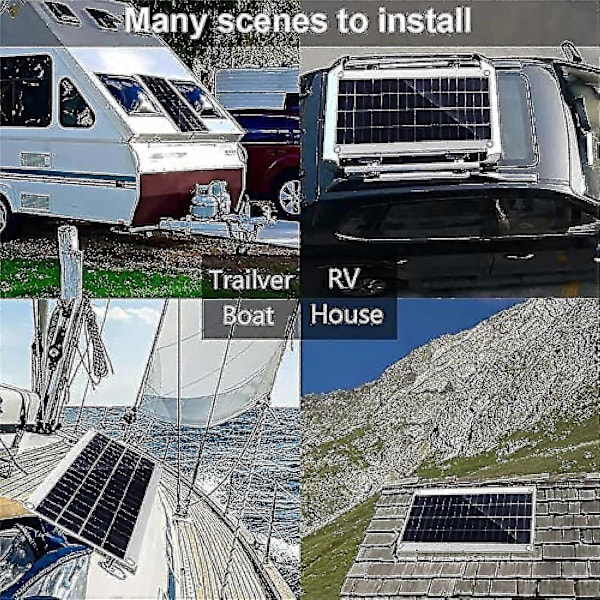 300W 12V Solpanel Kit Batterioplader 300W 12V Off Grid System med 60A Controller