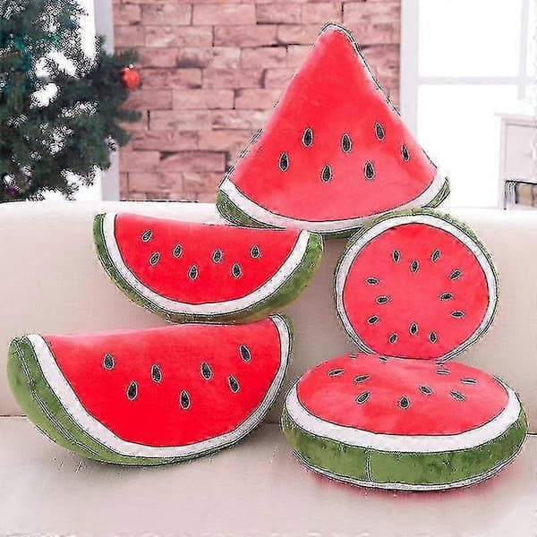 Vandmelon Pude Fluffy Vandmelon Plys Bløde Legetøj Gave 30cm