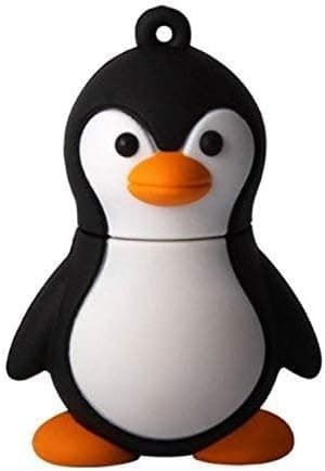 Söt tecknad pingvin USB-minne Nyhet Mode Charm PVC Si