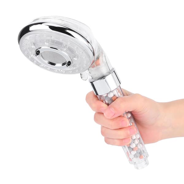 LED Negative Ion Shower Head Handheld Water Saving Pressurized Hand Shower Bathroom Accessories