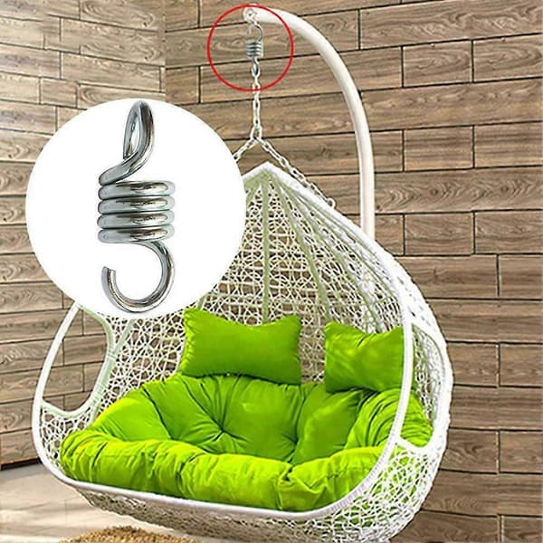Heavy Duty Stainless Steel Spring Hook Screw Set for Hammock and Swing