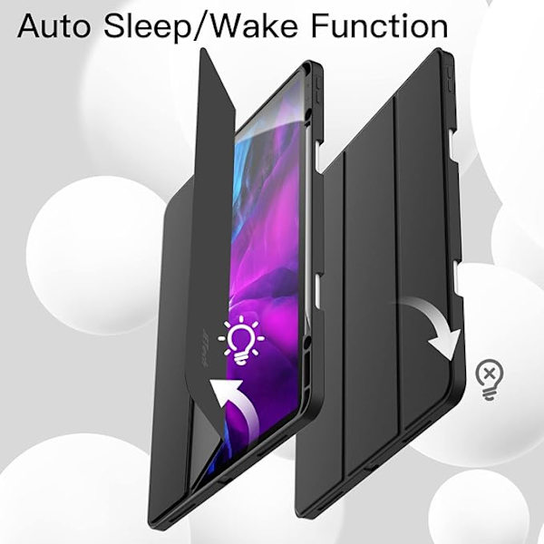 (Black) 12.9 inch (2020/2018 Model, 4th/3rd Generation) with Stylus