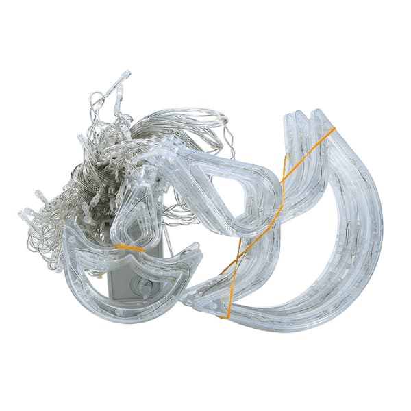 *Lys LED-gardin 2,5 m lyslenke for bryllup, jul, B*