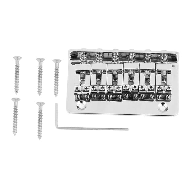 1 pc Fixed 6-string Bridge Tailpiece for 52mm Electric Guitar Bass