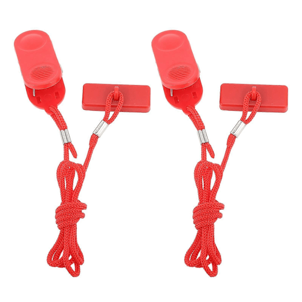2 st Universal Magnetic Treadmill Safety Lock Emergency Stop Switch with Wire Clip Start Key