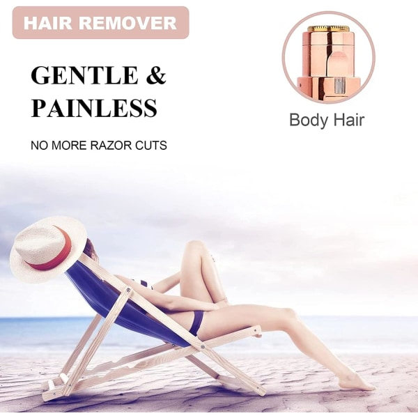 Epilator, Trimmer för ögonbryn/ansiktshår/nässhår/bikini linje Vit