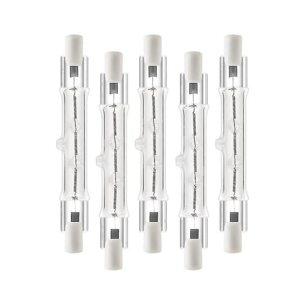 5-pack R7s 118mm 300w 230v, R7s Halogen Linear Lamp, Dimmable Halogen Bulb For Bygg Wo Hao