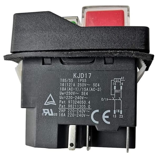 220V 5-polet elektromagnetisk afbryder – Underspændingsbeskyttelse – Bremsefunktion – Til værktøjsmaskiner – KJD17