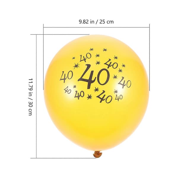 Fødselsdagsballoner Latex 40-års balloner til festdekoration 20 stk