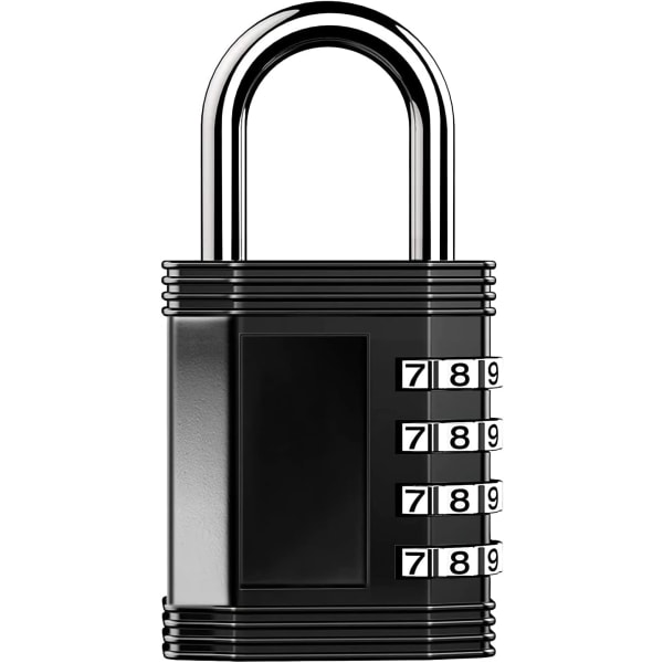 1Pcs Combination Padlock, Padlock for Gym Locker, 4 Digit Black