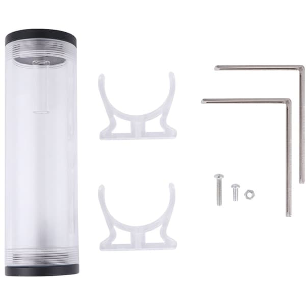 16cm G1/4 Water Cooling Cylinder Reservoir for PC, Black - Compatible with Computer Cooling Systems