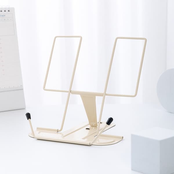 Bogstøtte til læsning, bogstøtte kogebogsstøtte (beige)