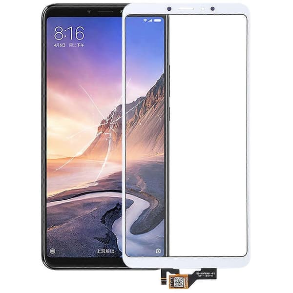 Berøringsskjerm for Xiaomi Mi Max 3 Hvit White