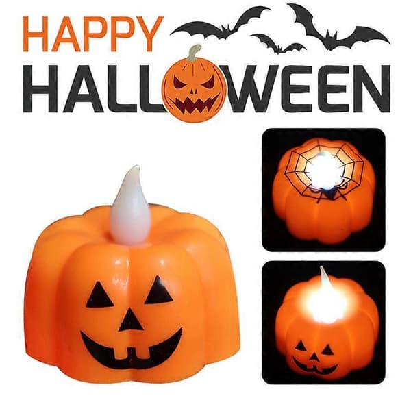 Halloween LED Lysestake Lampe Ornament Rekvisitter God Halloween