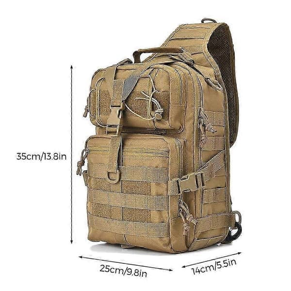 Taktisk Sling Bag Militær Skuldertaske Molle Assault Range Taske