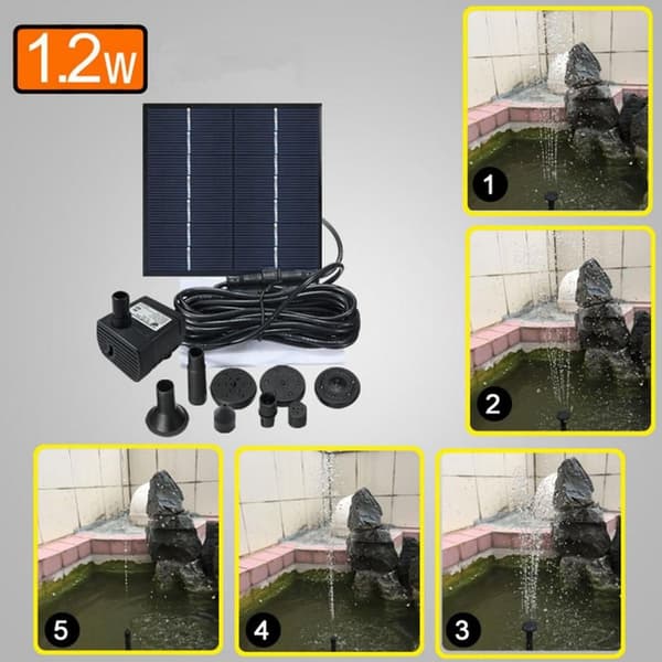 Solcellefontenepumpe for hagevannfunksjoner - effektivt solsystem
