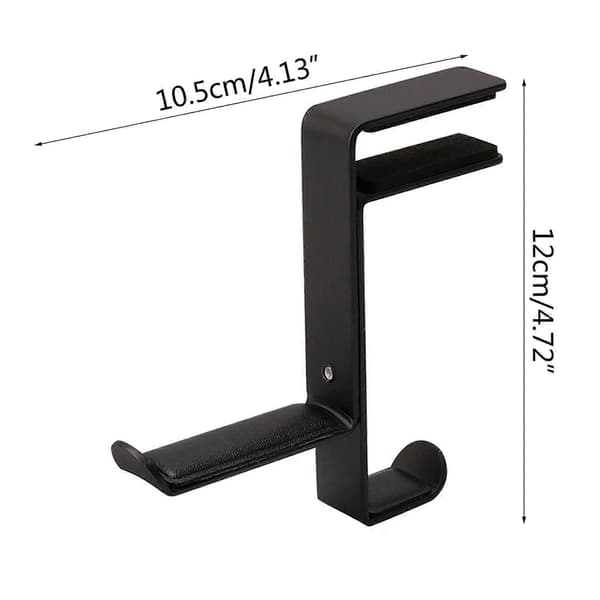 Gaming Headset Headphone Hook Holder Hanger Bracket Screwless Installation Durable Clip Holder Non-slip Desk Hook White White