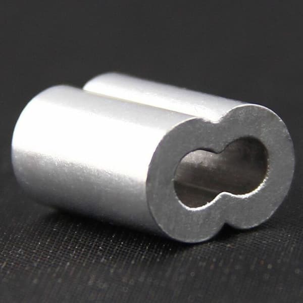 100 st aluminium crimphylsor för kabel och kabeldiameter på 3 millimeter