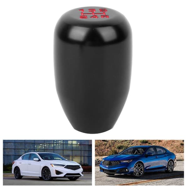 Aluminium Gear Shift Knob Sort 5-trins Bil Gear Shift Universal Modificeret Tilbehør