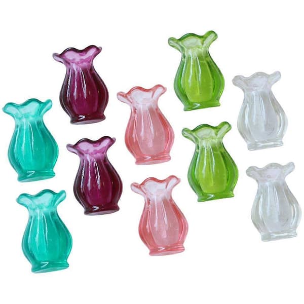 10 st Miniatyr Vas Ornament Mini Vas Modell Simulering Planter Mini Husdekorationer