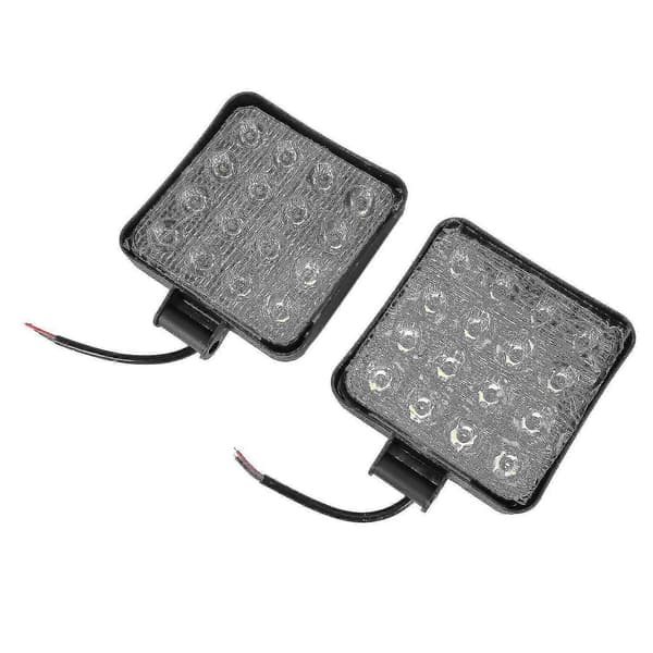 10x 48W Square LED Work Lights 6000K for Tractors, Trucks, ATVs, 12V/24V