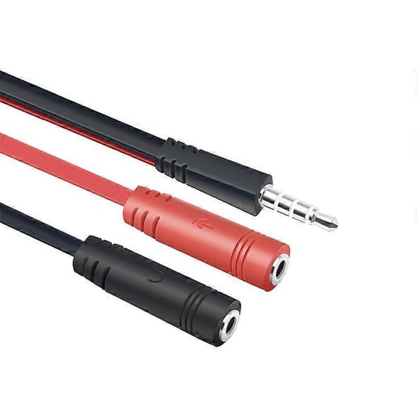 PVC 1 Han til 2 Hun 3.5mm Lydadapter Kabel Splitter til Telefon Laptop PC
