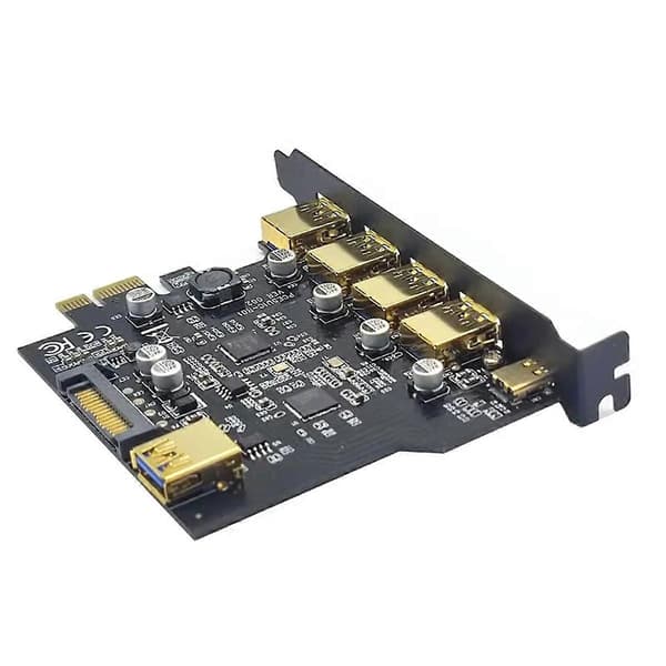 USB 3.2 PCIE-laajennuskortti PCIE 1X - USB 3.2 TYPE-C USB 3.2 Gen1 -sovitin USB3.2 PCI E -monistin