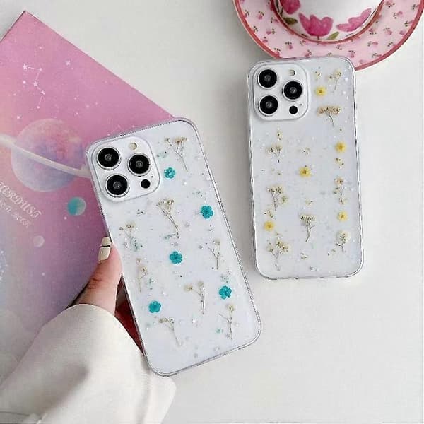 For iPhone 15 Pro Gypsophila Flowers Pattern TPU Protective Phone Case