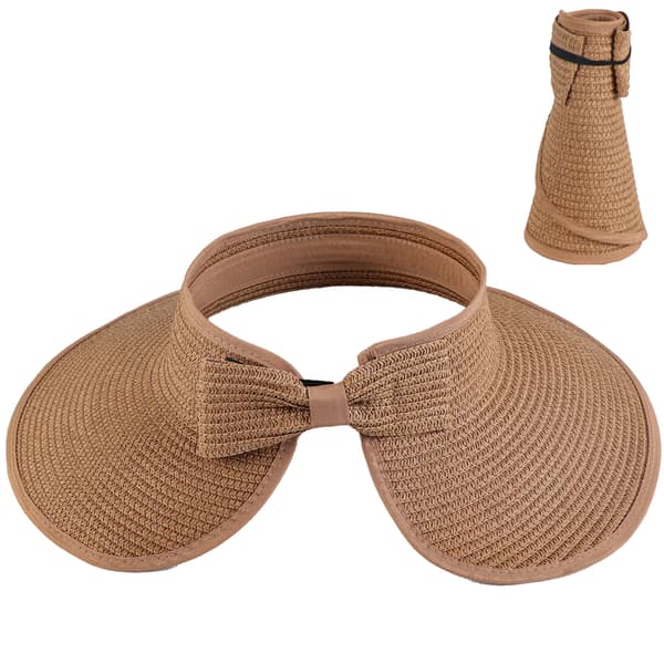 Roll-up Summer Sun Hat, Wide Brim Straw Hat, Beach Hat, Girls' Bow Hat