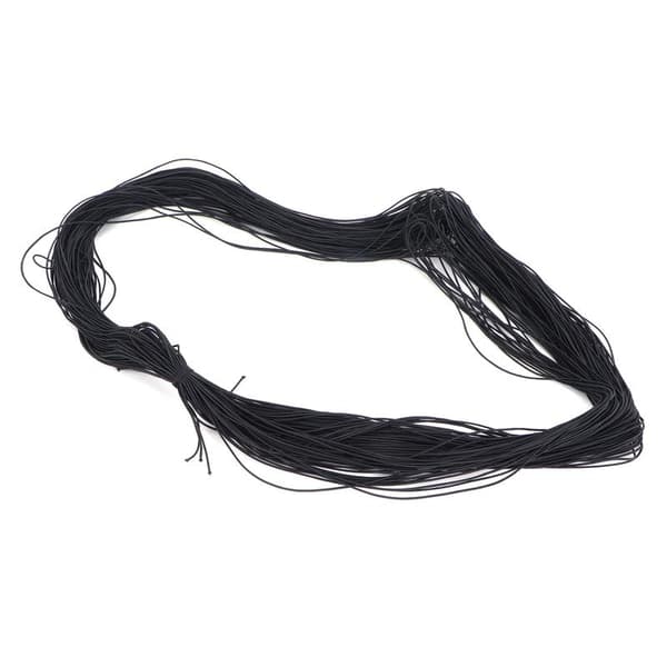 100m rundt elastisk bånd, etikett-tau DIY-armbånd, perlebånd, tilbehør, svart 0.2 0.2