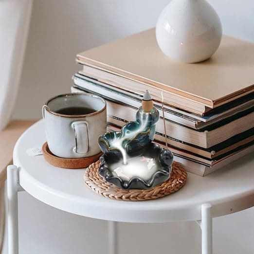 1 x Ceramic Incense Burner with Delicate Backflow Holder