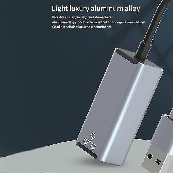 USB A/USB C-stik Netværksadapter USB RJ45 Ethernet-adapter Eksternt Netværkskort til Bærbar Computer (1