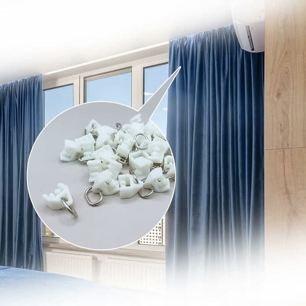 Blind Rollers - 80 Pcs External Blind Hook, Rail, Curtain Rail, Curtain Roller (White)