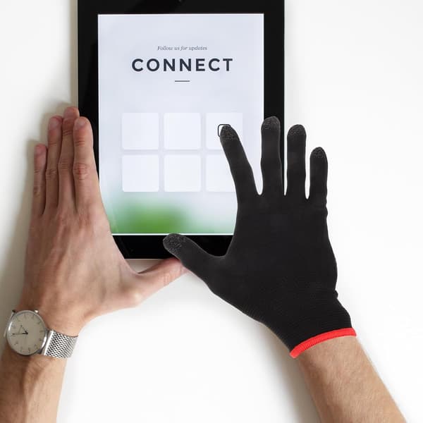 Gaminghandsker med touchfingre, åndbare, sorte, 1 par