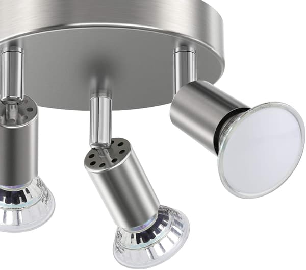 LED-taklampa roterbar, 3-vägs rund panel LED-takspotlight