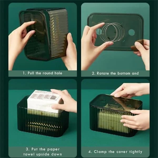 Kreativ servettbox för tillbehörsförvaring - Vit - Blandad