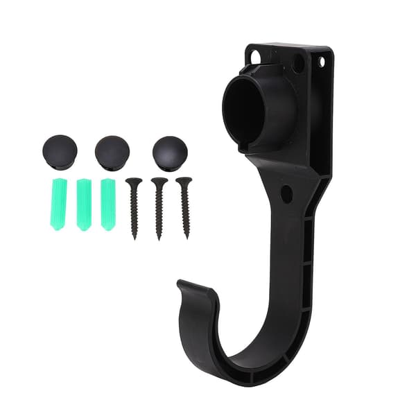 EV Opladerholder Vægbeslag J Krog Elbil Ladekabelholder Organizer Universal til Type 1 Stik [DB]