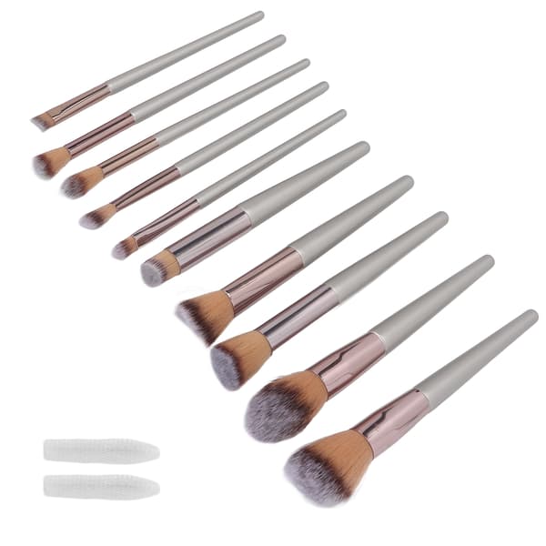 10 Pieces Makeup Brush Set Professional Portable Eyeshadow Foundation Blush Brush Cosmetic Tool